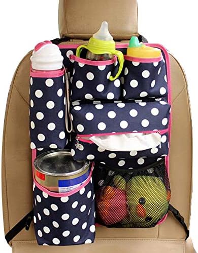 Waterproof Car Back Seat Organizer Storage Bags Multi Pocket Hanging Pouch Dark Blue