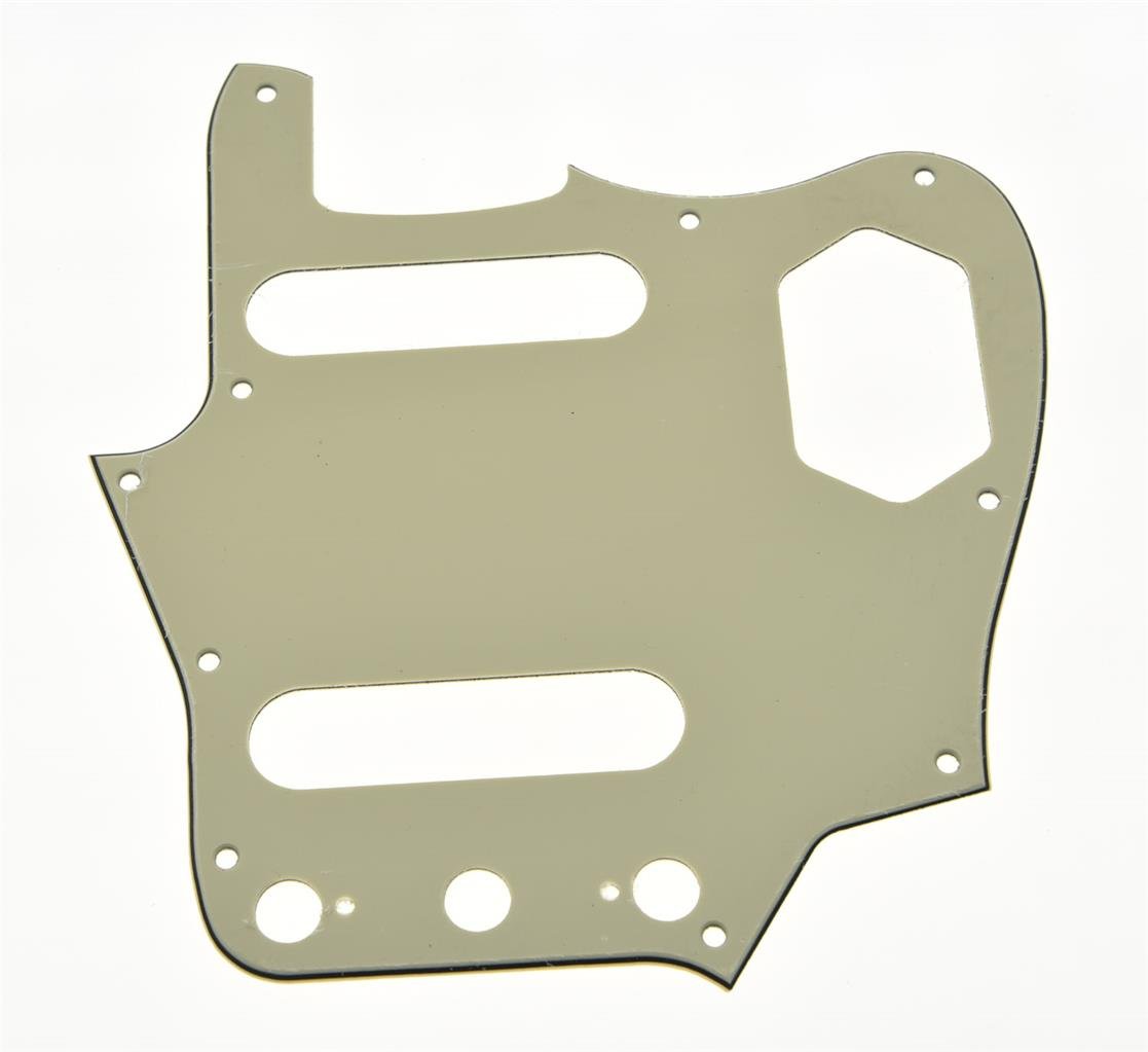 KAISH Vintage JAG Guitar Pickguard JAG Scratch Plate Fits American Jaguar Aged White 3 Ply