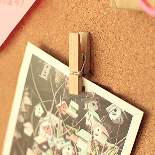 50 PCS Push Pin Clips Push Pins Tacks with Wooden Clip for Paper Photos Notes Artworks School Craft Project, Perfect for Wall, Cork Boards and Bulletin Boards - Thumbnail 5