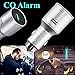 Multi-Function Car Carbon Monoxide Detector, Quick Charge 3.0 Fast Car Charger Adapter, CO Alarm Detector in Car with Emergency Glass Breaker(Silver)