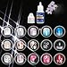 15 Style 180pcs Pre Design False Nail Toe Tips + 1pcs 3g Nail Glue for Fake Toenail Nail
