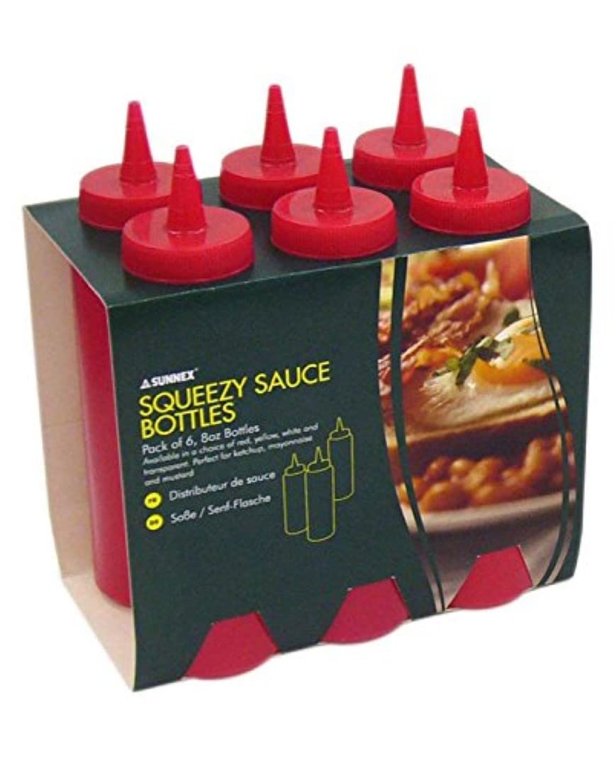 Zodiac M030156R Sauce Bottle Red 8 oz. (Pack of 6)