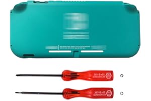 Rinbers Front Back Faceplate Rear Back Cover Housing Replacement for Nintendo Switch Lite Console HDH-001 Top Bottom Shell Case Plastic Cover - Turquoise
