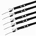 Mudder 5 Pack Neck Lanyards with Detachable Buckle for Mobile Cell Phones, iPods, USB Flash Drives, Keys, ID Card (Black)