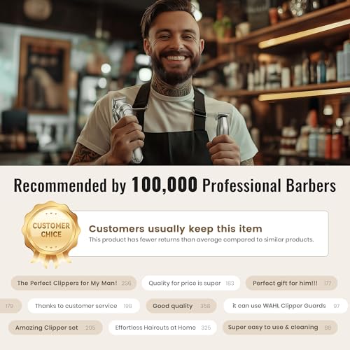 Jack&Rose Clippers and Trimmers Set, Cordless Hair Clippers, Beard trimmer for Men Hair Cutting Kit, Rechargeable Electric Hair Clippers, IPX7 Waterproof Hair Trimmer with Travel Bag