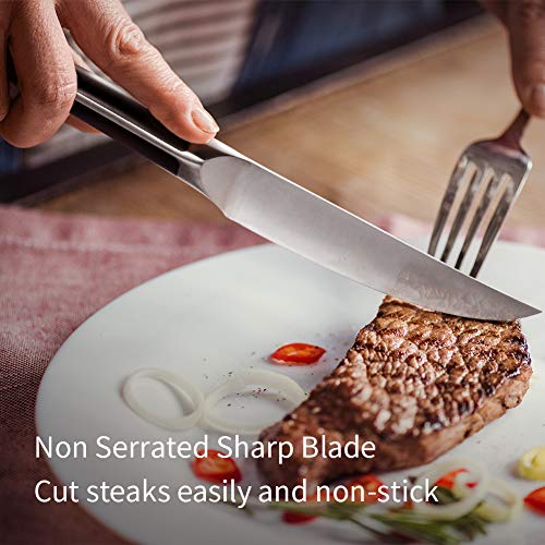 Steak Knives, SKY LIGHT 4.5 inch Non Serrated Steak Knife Set of 4