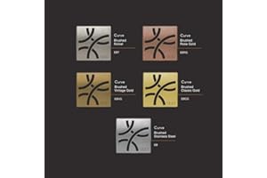 Schluter Kerdi 4 Inch Square Stainless Steel Grate - Curve Design in Brushed Classic Gold