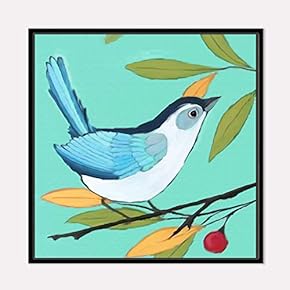 Framed Canvas Wall Art for Living Room, Bedroom Beautiful Watercolor Birds Canvas Prints for Home Decoration Ready to Hanging - 16x16 inches