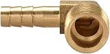 sourcing map Brass 90 Degree Hose Fitting 8mm Barb to 3/8 PT Male Pipe Adapter view 4