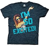 Saved By The Bell Jesse Spano I'm So Excited Heather Navy Adult T-Shirt
