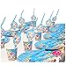 Cute Shark Party Supplies,182 Pieces Little Shark Party Decoration,Includes Table Cloth 7