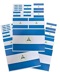 EUIOSFDC Decal in Multiple Sizes Nicaragua Flag