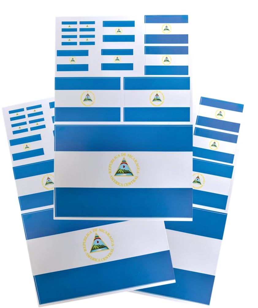 EUIOSFDC Decal in Multiple Sizes Nicaragua Flag