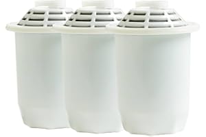 Santevia Water Filter Pitcher Replacement Filters, 3-Pack, Compatible with Santevia Classic Pitchers Only, Alkaline, Adds Back Minerals