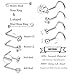 FIBO STEEL 9-84 Pcs 20G Nose Rings Hoops Stainless Steel Screw Stud Rings Piercing Jewelry CZ Inlaid