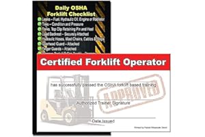 Patriot Wholesale Direct Forklift Operator/Driver Certificate, Training Cards (Package of 10)
