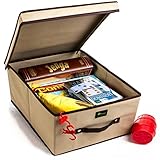 Zuitcase Large Foldable Storage Box with Lid, Stylish Collapsible Household Storage Bins, Eco Friendly Home Décor Large Storage Box with Lid – Handy 3-Pack Available