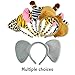 D.Q.Z Jungle Animal Ears Headbands for Kids Zoo Safari Party Supplies Plush Giraffe Tiger Zebra Set of 10