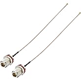 Superbat Female to N Type Female Bulkhead Mount Pigtail Cable 8inch Low Loss RG178 Coaxial Jumper(2Pcs) for RF Applications,Base Stations,PCI WiFi Card,Wireless Router,Gateway etc
