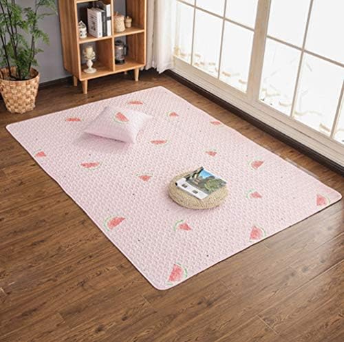 ラグ カーペット ラグマット 夏 110 180 冷感 洗える グリーン 綿 100 素足が喜ぶ ひんやり 軽量 滑り止め 幾何学模様 オールシーズン ダイニング 在庫処分 インテリア 夏用 西海岸 接触冷感 居間用 リビング タイプ 柄 おしゃれ