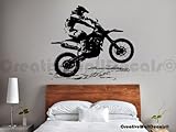 Vinyl Wall Decal Sticker Dirty Motocross Bike Moto Kids Gift Bedroom R1737