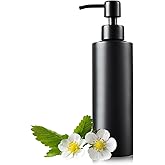 Soap Dispenser, Matte Black with Funnel and Non-Slip Coaster 304 Stainless Steel Metal Pump Hand Sanitizer Bottle for Bathroom, and Kitchen (12oz/350ml)