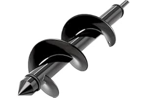 TCBWFY 3x12inch Garden Auger Drill Bit, 3 Count, Fast Digging Planting Auger for Bulbs & Flowers, 3/8” Hex Driver Drill Compa