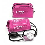 Professional Manual Blood Pressure Cuff - Aneroid Sphygmomanometer with Durable Carrying Case by Paramed - Lifetime Calibration for Accurate Readings - Pink - Stethoscope NOT Included