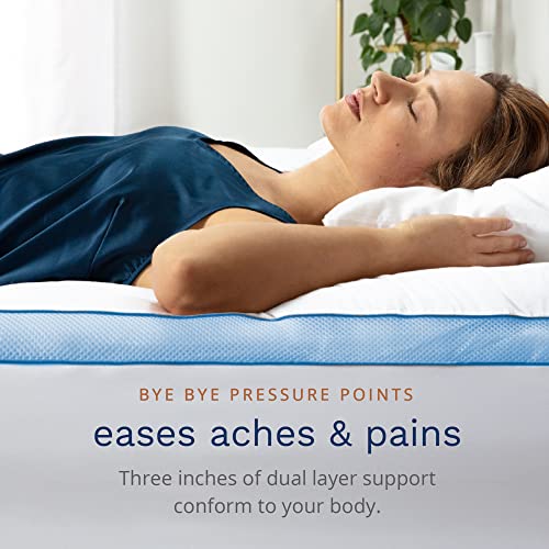 ViscoSoft Pillow Top Latex Mattress Topper Queen Made in USA Serene 3