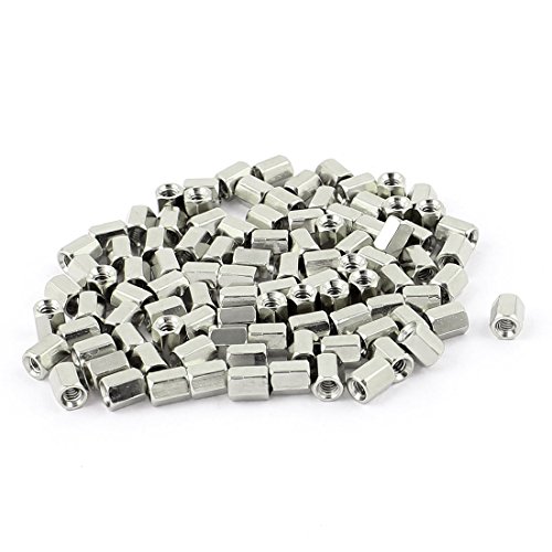 Uxcell a15080400ux0741#4-40 6mm Female Thread Brass Hex Nut Spacer Standoff Pillar (Pack of 100)