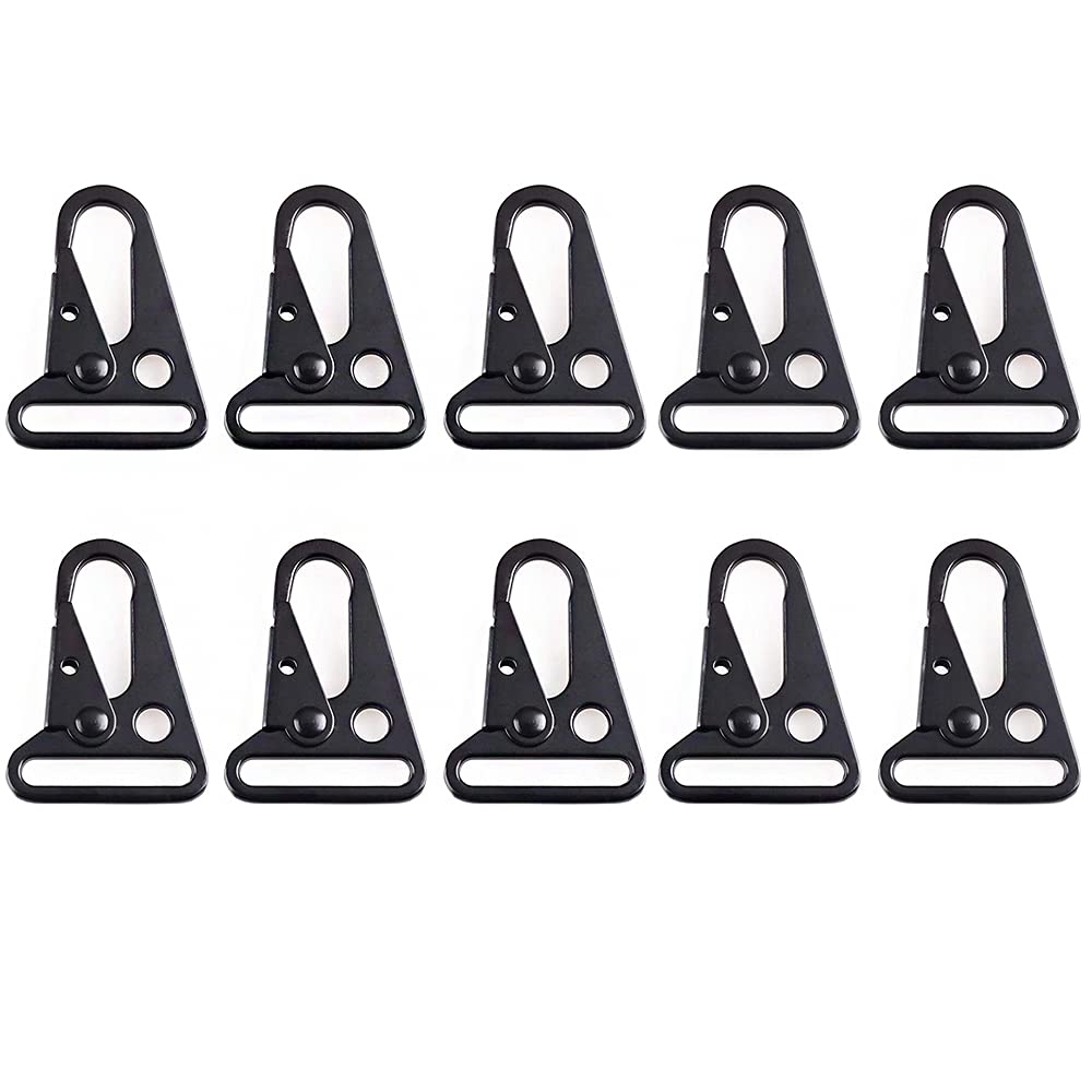 CENPEK 10 Pack 1 Inch Enlarged Mouth Clip Sling Clasp Olecranon Hook for Keychain Snap Hooks Outdoor Bag