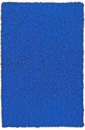 Shagadelic Chenille Twist Round Rug, 5 by 5-Feet, Neon Blue