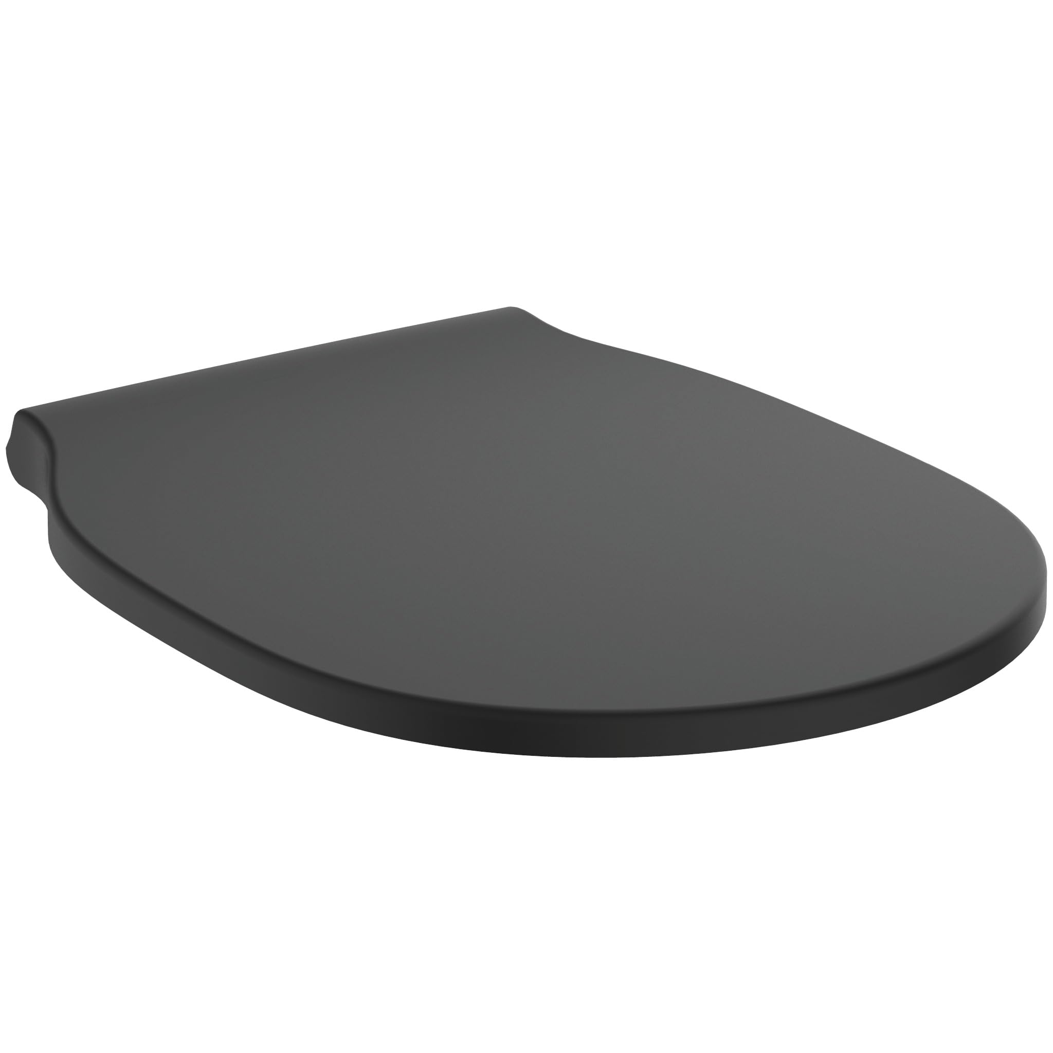 Ideal Standard Connect Air Toilet seat and Cover, Rounded Shape, with Soft-Close Mechanism and Quick-Release Function for Easy Cleaning, Scratch-Resistant duroplast – Matt Black (365x445x50 mm) — image 1