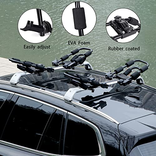 VOPUWD Folding Kayak Roof Rack for Canoe/SUP/Kayaks and Surfboard Board