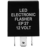 EP27 Fix Fast Hyper Flash, 5 Pins LED Flasher Relay for Bulb LED Turn Signals, Compatible for for-d Trucks 97-12 for-d F150 Trucks, 98-11 for-d Ranger, 99-10 for-d F-250, F-350, F-450 Super Duty