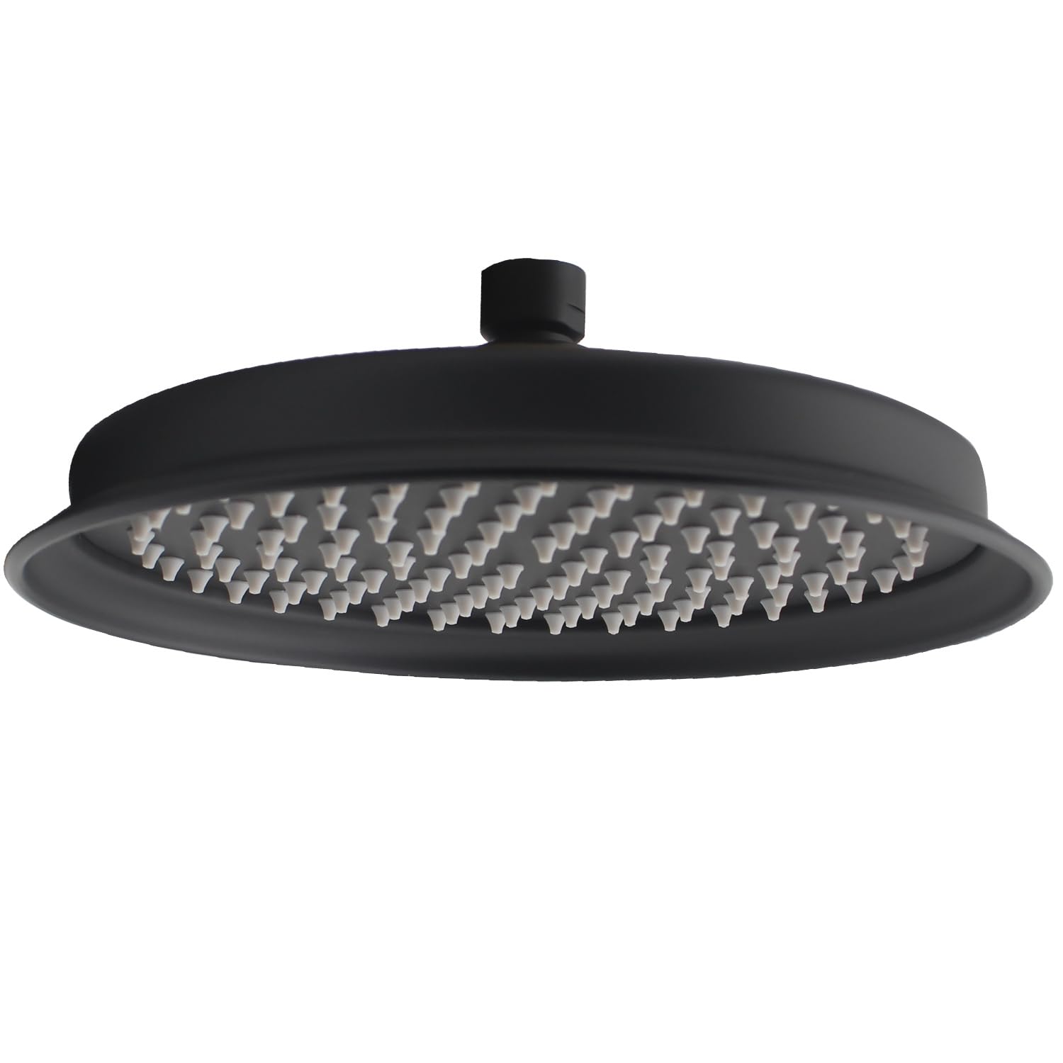 Large Rain Shower Head 228mm Round 304 Stainless Steel Bathroom Shower Head High Pressure Rainfall Showerhead, Matte Black - GETSHOWERSET