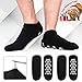 Christmas Gifts for Men, Happon Large Men's Moisturizing Gel Socks Men's Feet Care Ultimate Treatment for Dry Cracked Rough Skin on Feet Pack of 2 Pairs Black US Men 10-15