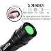 Tactical Flashlight Torch - 18650 Battery and Charger Included, Outlite E6 High-Powered LED Flash Light, Rechargeable Tac Light, Water Resistant Handheld Flashlight, Zoomable and 5 Modes