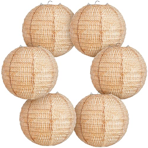 Burlap Paper Lanterns Round Chinese Paper Lanterns
