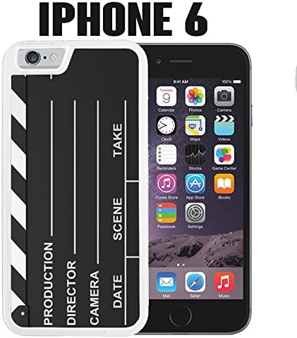 iPhone Case Hollywood Clapper Board for iPhone 6 Rubber White (Ships from CA)
