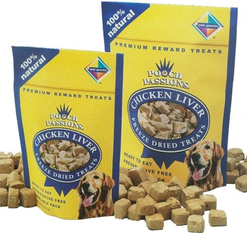 Pet Goods Pooch Passions Freeze-Dried Chicken Liver Dog Treats, 16 Ounces