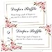 50 Floral Diaper Raffle Tickets for Baby Shower, Pink Floral Diaper Raffle Ticket Lottery Insert Cards, Bring a Pack of Diapers to Win Favors, Baby Shower Games for Girls.