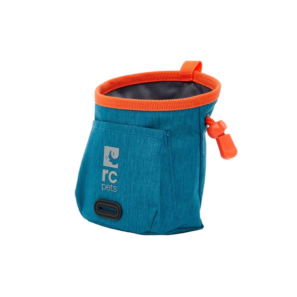 RC Pet Products Essential Treat Bag, Training Pouch with Belt Clip and Dog Bag Dispenser, Heather Teal