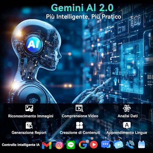 11 Inch Tablet with Gemini AI, Android 16 Tablet with Cover, Mouse & Keyboard, Octa-Core, 32 GB RAM + 256 GB ROM + 2 TB TF, 1920 x 1200 HD Display, 90 Hz, Dual Camera 8MP + 16MP, 8000mAh (Blue)