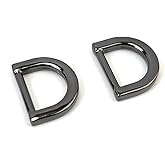 VersaKits 10 Pcs Heavy Duty D Rings 1/2 Inch Gunmetal Black Solid Zinc Alloy Die Casting for Purse Making Leather Craft