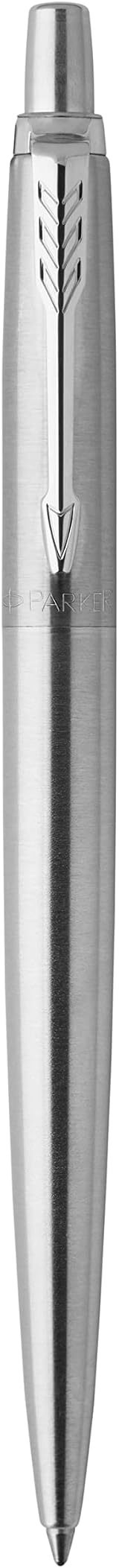 Parker Jotter Ballpoint Pen Stainless Steel Chrome Trim Medium Blue Ink view 3