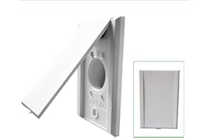 OVO Standard Central Vacuum Wall Inlet for Hose, Bottom Door Style, White