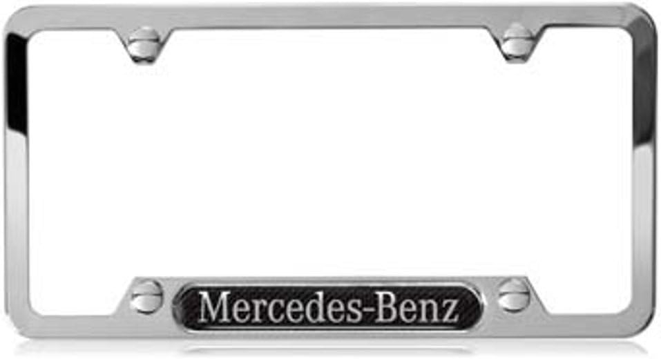 Genuine MercedesBenz License Plate Frame Stainless Steel