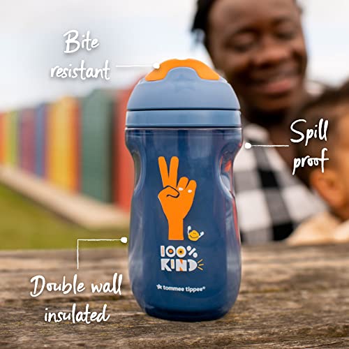 Tommee Tippee Insulated Sippee Cup, Water Bottle for Toddlers, SpillProof, BPA Free, Colorful