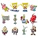 JAMOR SpongeBob 12Pcs,Patrick Star,Squidward Tentacles,Eugene H. Krabs Wait